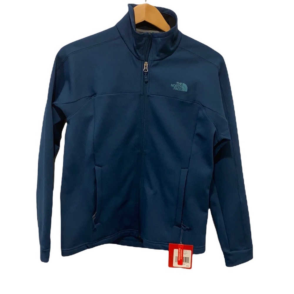The North Face Men's Navy Blue Full-Zip Softshell Jacket